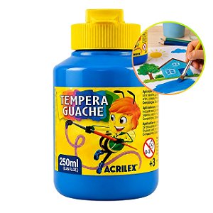 Tinta Tempera Guache 250ml Azul Turquesa - Acrilex