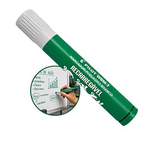 Caneta Marcador Quadro Branco Verde WBM-7 Recarregável Pilot Office