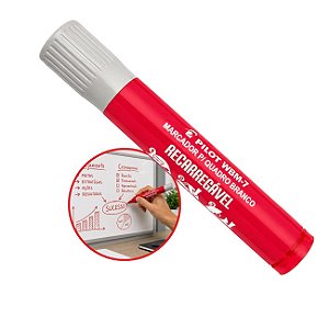 Caneta Marcador Quadro Branco Vermelho WBM-7 Recarregável Pilot Office