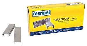 Grampo p/ grampeador 26/6 galvanizado c/ 5000un – Maripel