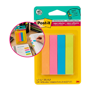 Bloco Autoadesivo 76x15mm 4 cores c/ 50fls Post-It - 3M