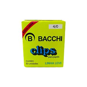 Clips Galvanizado Bacchi 4/0 L. Leve c/ 50un - Bacchi