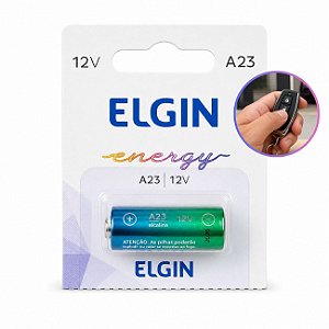 Bateria A23 12V Elgin Energy Alcalina Alta Performance para Controles e Dispositivos