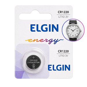Bateria CR1220 3V Lítio Elgin Alta Durabilidade e Precisão
