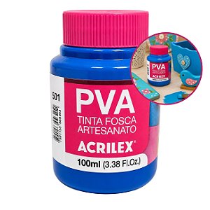 Tinta Fosca p/ Artes PVA 100ml Azul Turquesa - Acrilex
