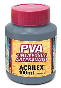Tinta Fosca p/ Artes PVA 100ml Cinza - Acrilex