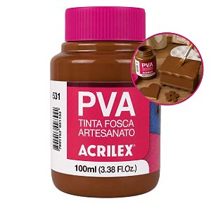 Tinta Fosca p/ Artes PVA 100ml Marrom - Acrilex