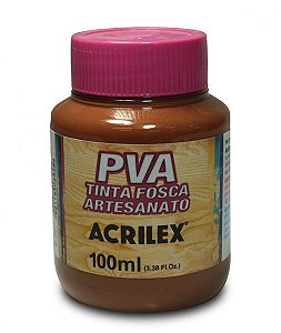 Tinta Fosca p/ Artes PVA 100ml Marrom - Acrilex