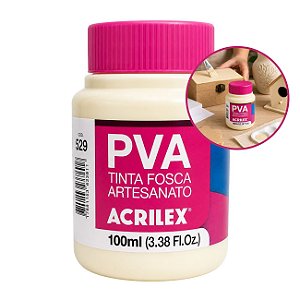 Tinta Fosca p/ Artes PVA 100ml Marfim - Acrilex