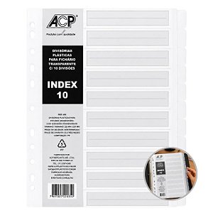 Divisórias Plásticas 10DIV PP Transparente - ACP