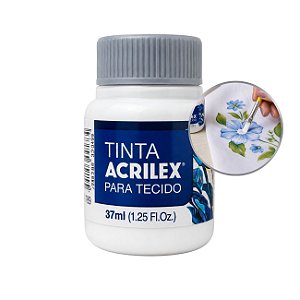 Tinta para Tecido 37ml Branco - Acrilex