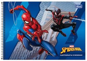 Caderno de Desenho 80fls CD Spiderman Azul - Tilibra