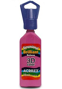 Tinta Relevo Brilliant 3D Color Rosa Fuchsia - Acrilex