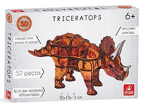 Brinq. Quebra Cabeça 3D Triceratops - Brincadeira de Criança