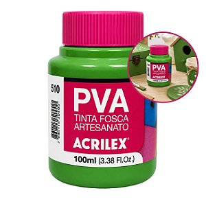Tinta Fosca p/ Artes PVA 100ml Verde Folha - Acrilex