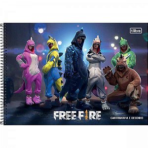 Caderno Espiral Pequeno Capa Dura Free Fire 80 Fls Tilibra