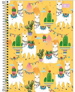Caderno Espiral 10 Matérias 160fls - CD - Lhama Hello - Tilibra - Cód.8810