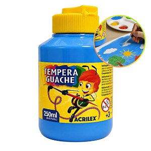 Tinta Tempera Guache 250ml Azul Celeste - Acrilex