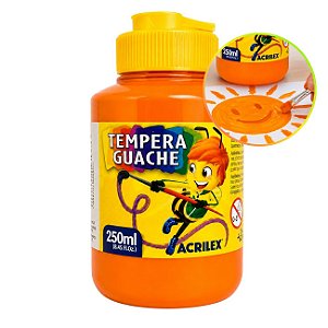 Tinta Tempera Guache 250ml Laranja - Acrilex
