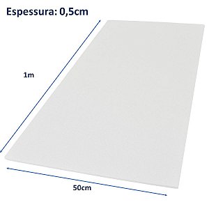Placa de Isopor 100x50 Espessura 0,5cm