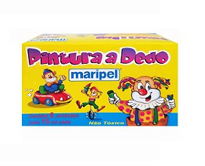 Tinta Pintura a Dedo 6 Cores 15ml - Maripel