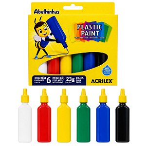 Tinta Plástica 6 Cores Sortidas 20ml Acrilex