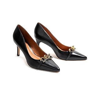 Scarpin Donne Matte com Corrente