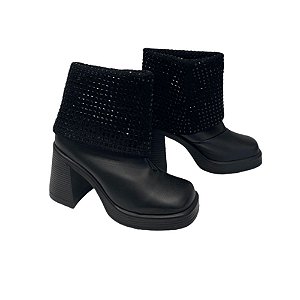 Bota Donne Matte Polaina Salto Bloco - Londres