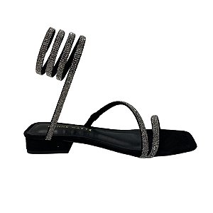 Flat Donne Matte Tira Espiral com Strass - Lolla