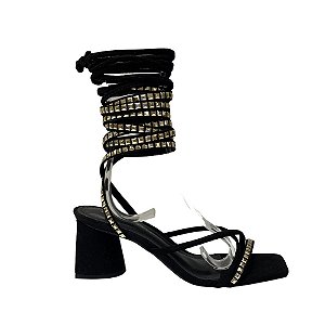 Sandália Donne Matte Gladiadora Com Tachas - Aisha