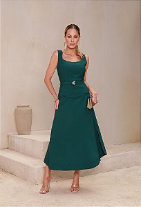 Conjunto Feminino Verde Top e Saia - Via Sampa