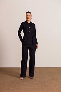 Parka Feminina Jeans Escuro Tradicional - Divero Jeans