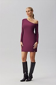 Vestido Curto Decote Assimetrico - Meia Loka