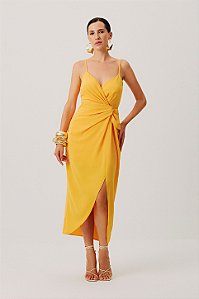 Vestido Feminino Max Midi Nó Frontal - Meia Loka