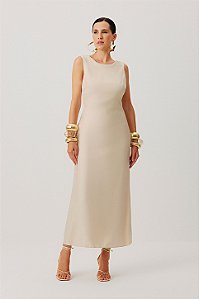 Vestido Maxi Midi Costas Nua - Meia Loka