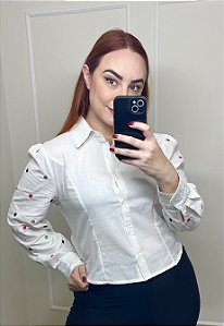 Camisa Manga Bolinha