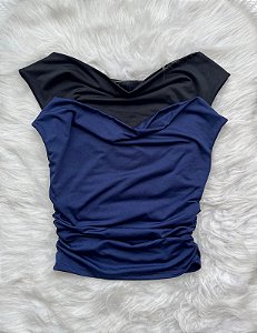 Blusa Ombro a Ombro Franzida