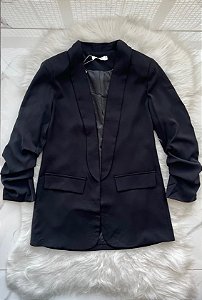 Blazer Alfaiataria Manga Franzida