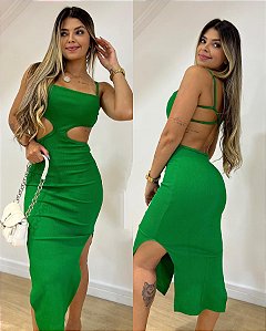 Vestido Lorraine verde bandeira