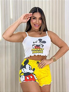 Pijama Baby doll cropped ondinha Personagens