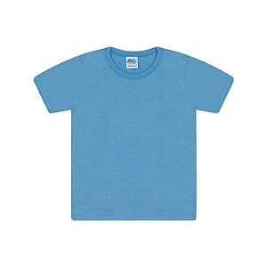 Camisa em meia malha cor azul pavão