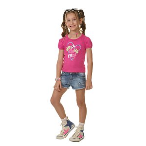 Blusa feminina em meia malha com puff