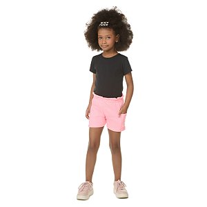 Shorts feminino em moletinho com pérolas aplicadas