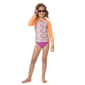 Blusa feminina estampada com proteção UV