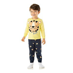 Pijama cor amarelo, estampa tigre que brilha escuro - Moda casual e  sleepwear para crianças de 0 a 14 anos| Bicho Bagunça