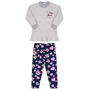 Conjunto moletinho flame e cotton cor mescla