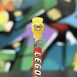 Piteira De Vidro Don La Flame Lego Amarelo 6mm