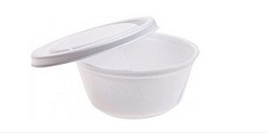 CUMBUCA DE ISOPOR 500 ML C/TAMPA  C/10 UNDADES