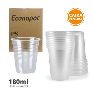 CAIXA DE COPO 180ML ECONOPOT 2500 UNIDADES