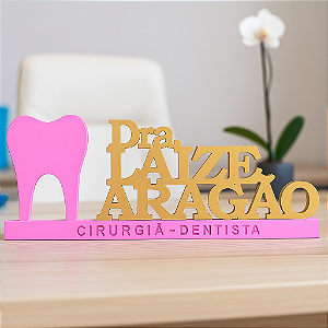 Plaquinha Para Dentista/Odonto Modelo 2 em PVC